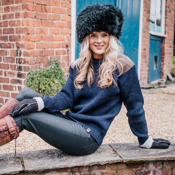 New Sheepskin Shearling Suede Mittens Gloves Tan Brown Black Womens One Size - Picture 5 of 16